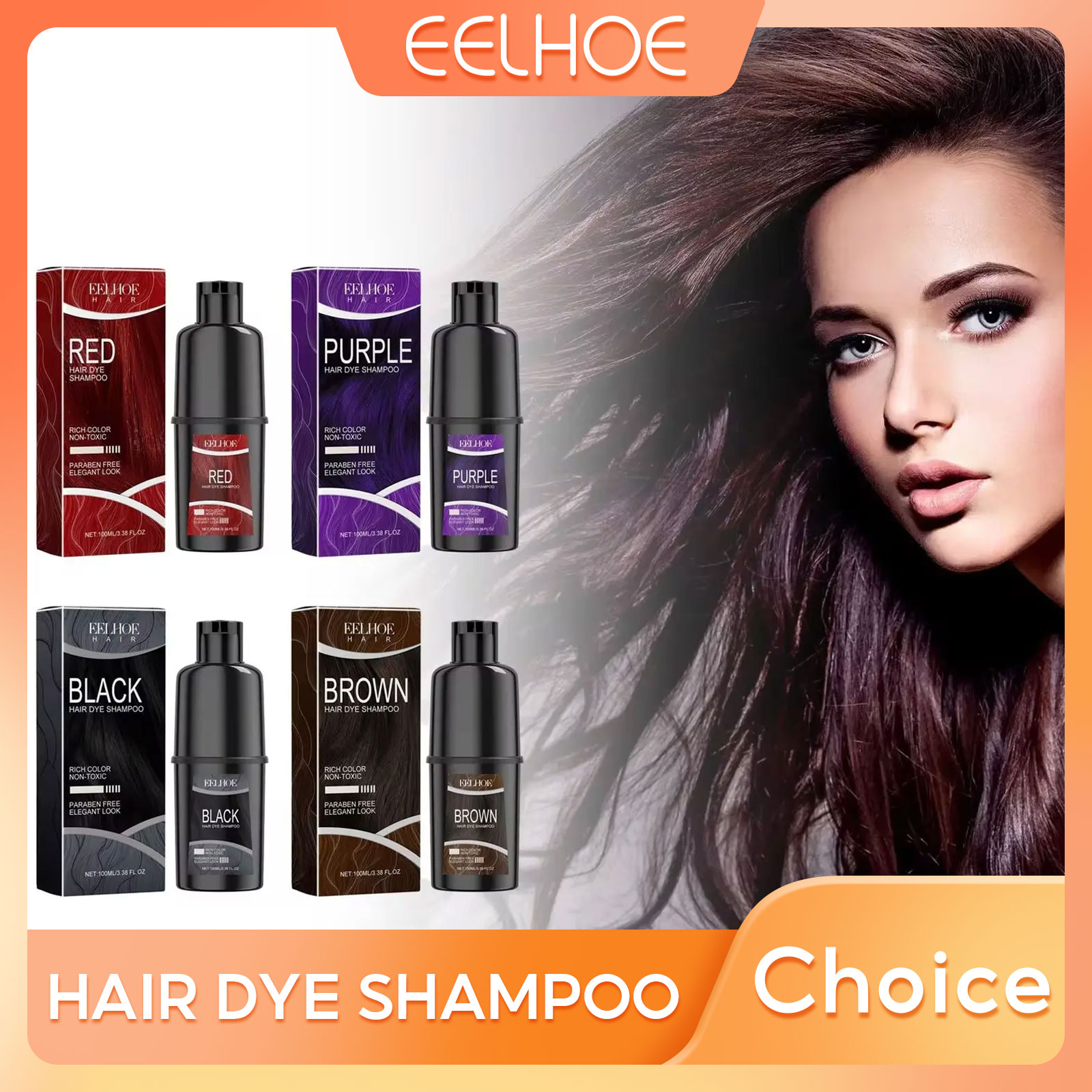Purple Toning Shampoo - Shampooing colorant naturel pour cheveux, couvrant