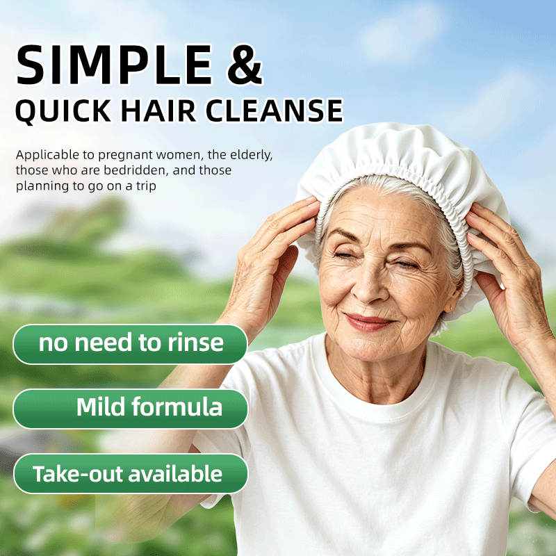 Hair Care With Aloe Vera - Bonnet de shampoing jetable sans eau