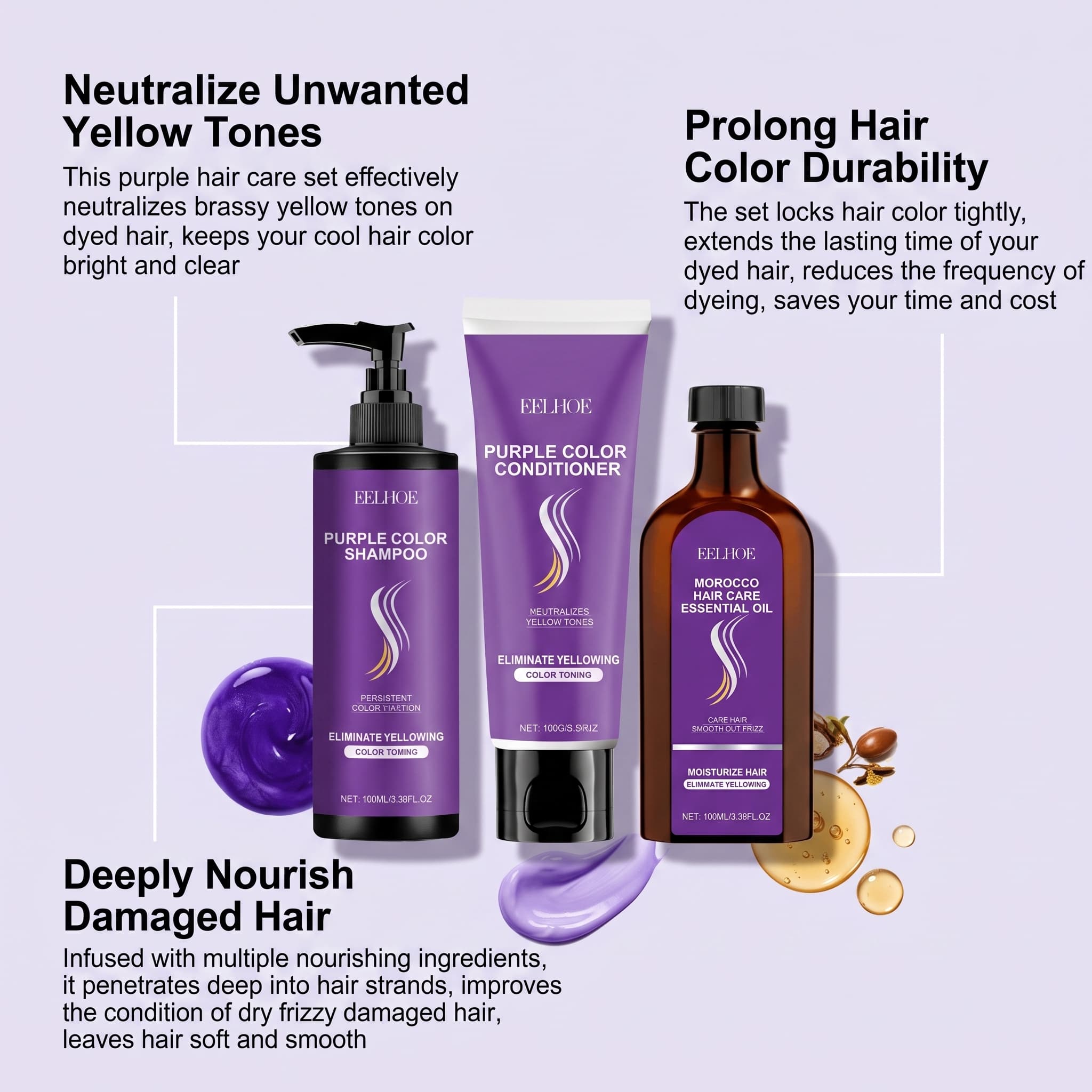 Ensemble shampoing violet avec - Purple Toning Shampoo avis et prix