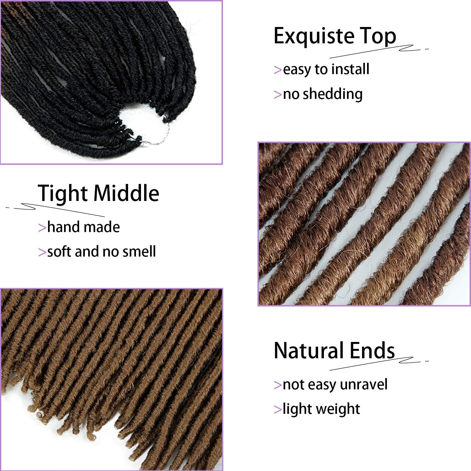 Dreadlocks au crochet, fausses - Crochet Braiding Hair avis et prix