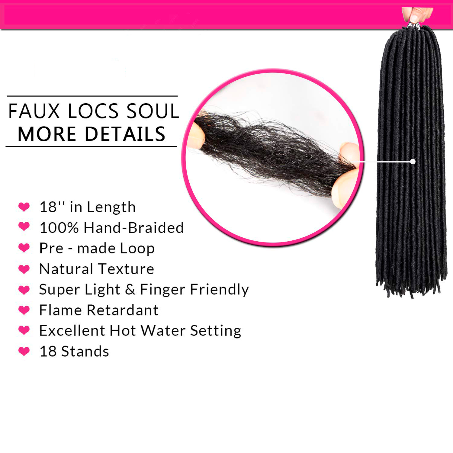 Dreadlocks au crochet, fausses - Crochet Braiding Hair avis et prix