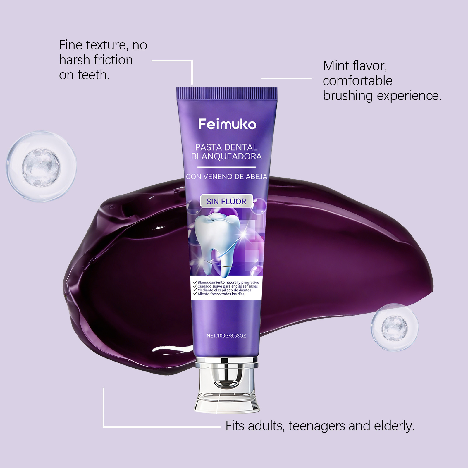 Dentifrice au venin d'abeille  - Purple Toning Shampoo avis et prix