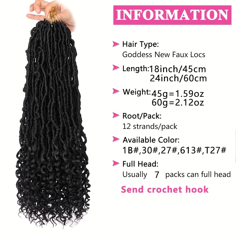 Nouvelles fausses locks Goddes - Crochet Braiding Hair avis et prix